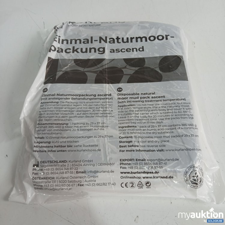 Artikel Nr. 463063: Einmal Naturmoorpackung 10x (29x37cm) 