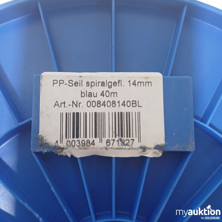 Artikel Nr. 525063: PP-Seil spiralgeflochten 14mm Blau 40m