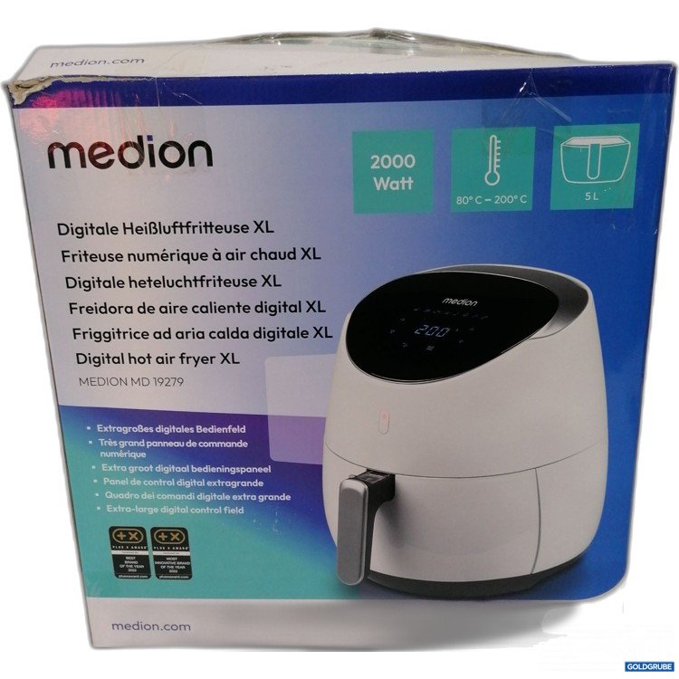 Artikel Nr. 916063 Artikel Nr. 916063: Medion Digitale Heißluftfritteuse XL 5L Model:MEDION MD 19279
