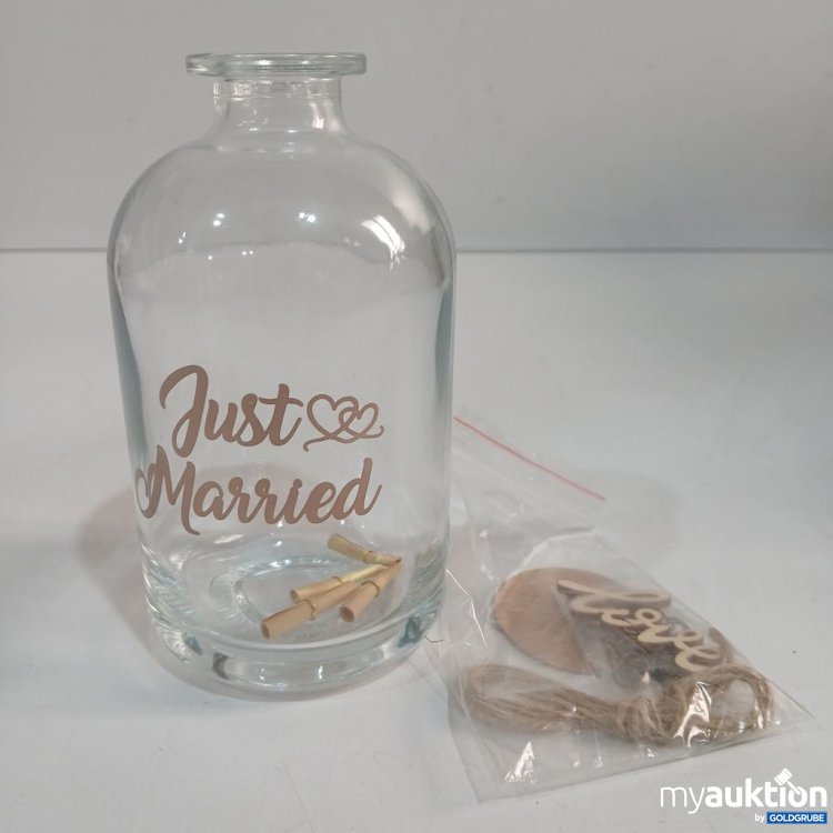 Artikel Nr. 964063: Just Married Glasflasche