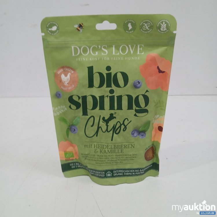 Artikel Nr. 968063 Artikel Nr. 968063: DOG'S LOVE bio spring Chips mit Heidelbeeren & Kamillex150g