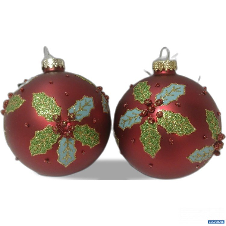 Artikel Nr. 980063 Artikel Nr. 980063: Depot Kugel ILEX Glas 2Stk, ca 8cm