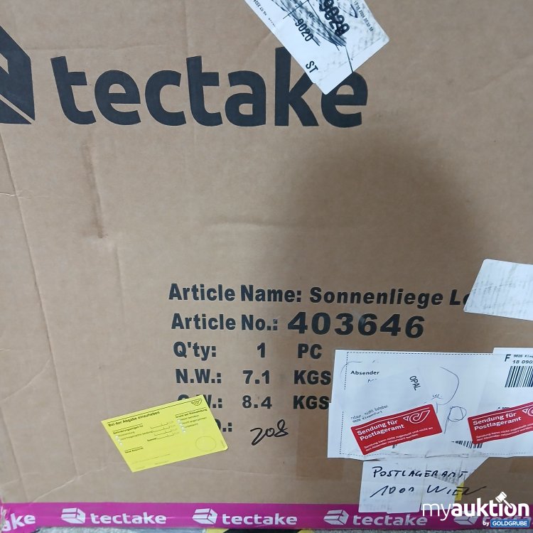 Artikel Nr. 794064 Artikel Nr. 794064: Tectake Sonnenliege Lorella beige 403646