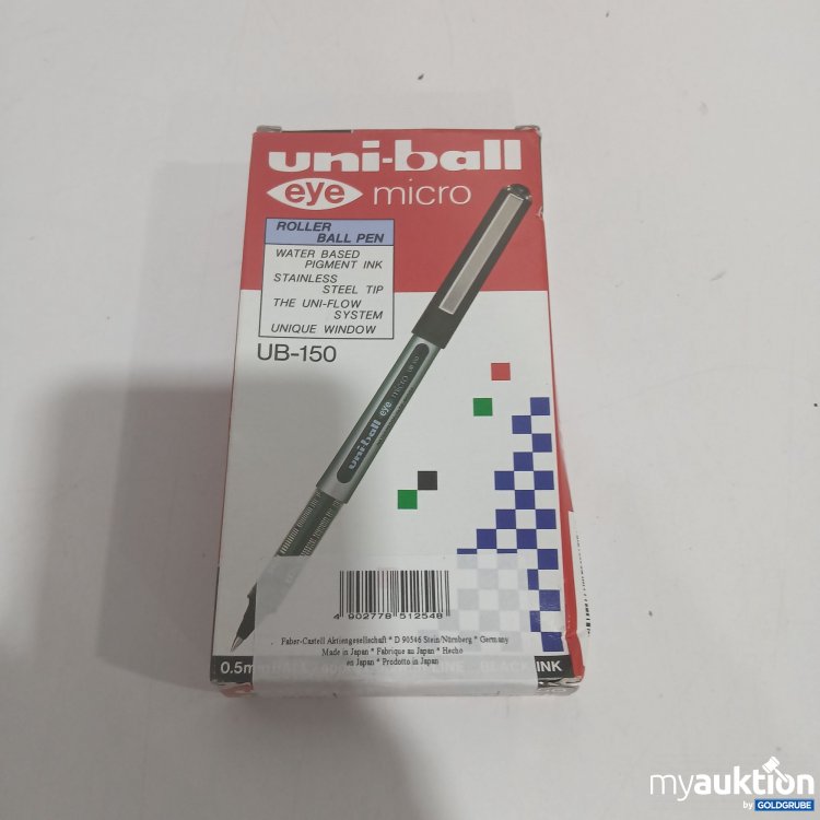 Artikel Nr. 866064: Uni-Ball Kugelschreiber Schwarz 0,5mm UB-150 12 Stück 
