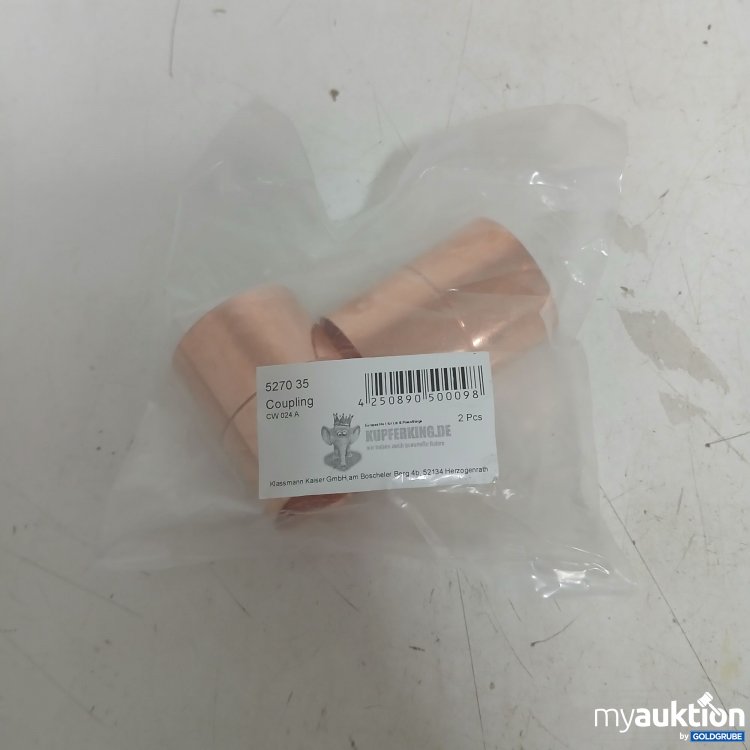 Artikel Nr. 903064: 2x Kupferfitting Muffe 35 mm 5270