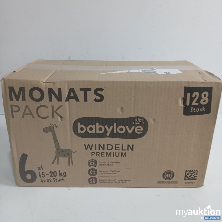 Artikel Nr. 970064: Babylove Windeln Premium 6xl 15-20kg 128Stk 