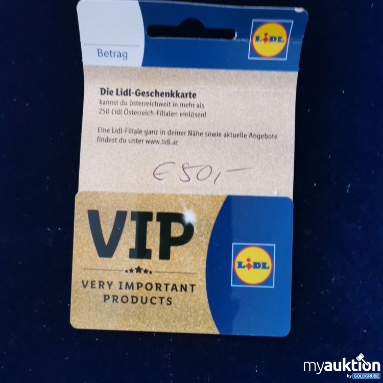 Artikel Nr. 784065 Artikel Nr. 784065: Lidl Gutschein Wert 50 Euro