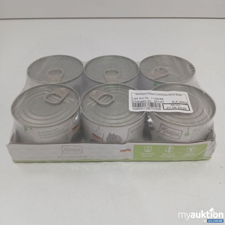 Artikel Nr. 852065: Mjamjam Katze Leckeres Rind 6x200g