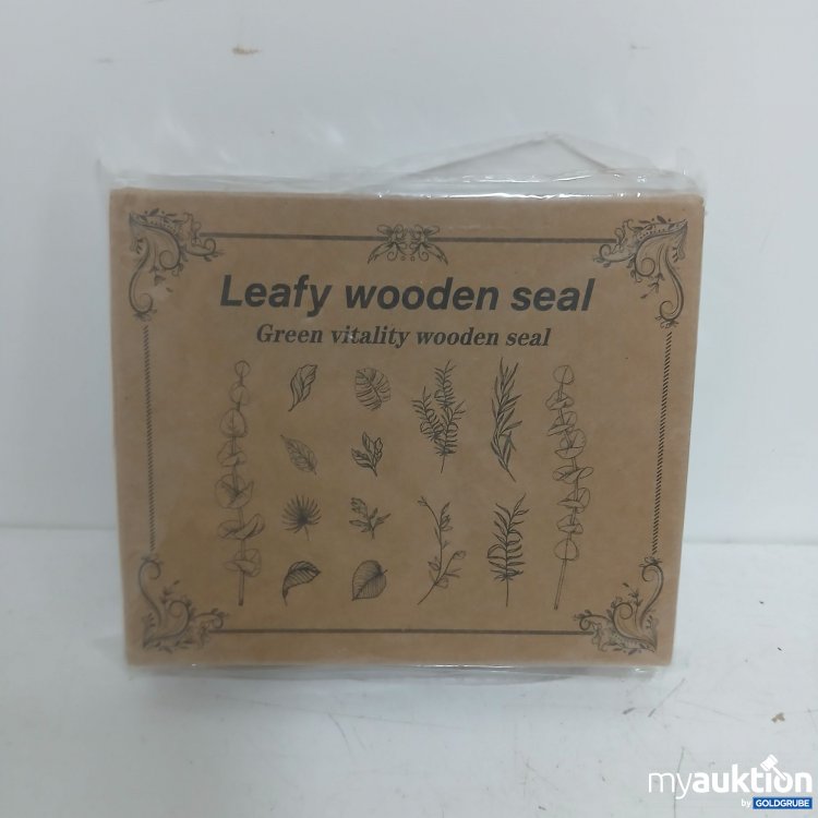 Artikel Nr. 903065: Leafy wooden seal 