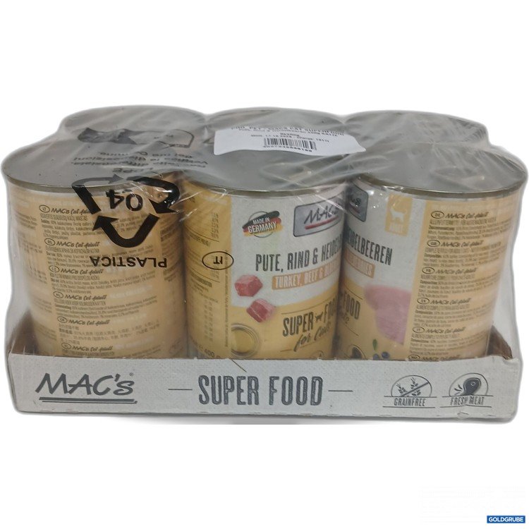 Artikel Nr. 939065: Mac's Super Food Pute,Rind&Heidelbeeren 6x400g  