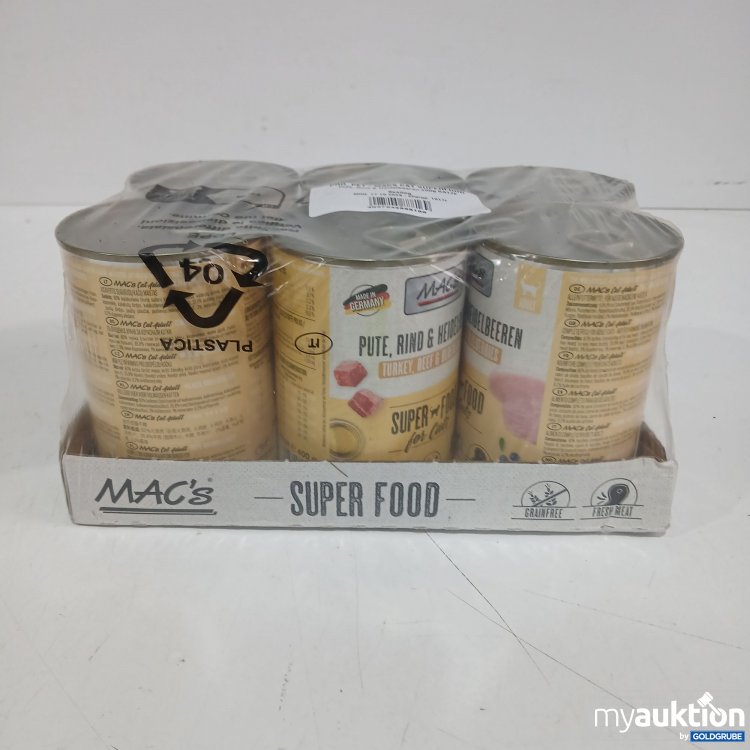 Artikel Nr. 939065: Mac's Super Food Pute,Rind&Heidelbeeren 6x400g  