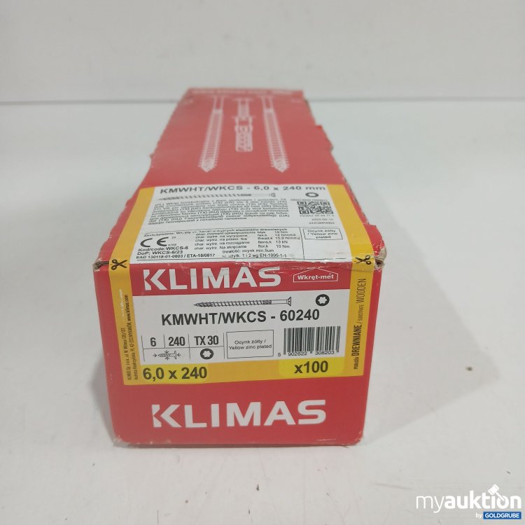 Artikel Nr. 956065: Klimas Schrauben 6,0x240 100Stk KMWHT/WKCS-60240 