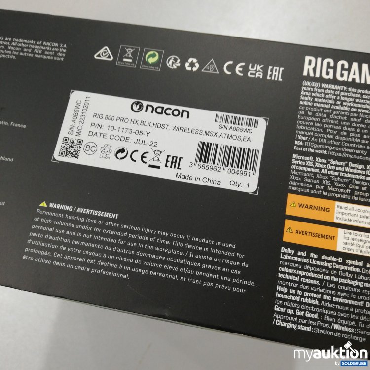 Artikel Nr. 722066: ROG Nacon 800 Pro HX Kopfhörer 