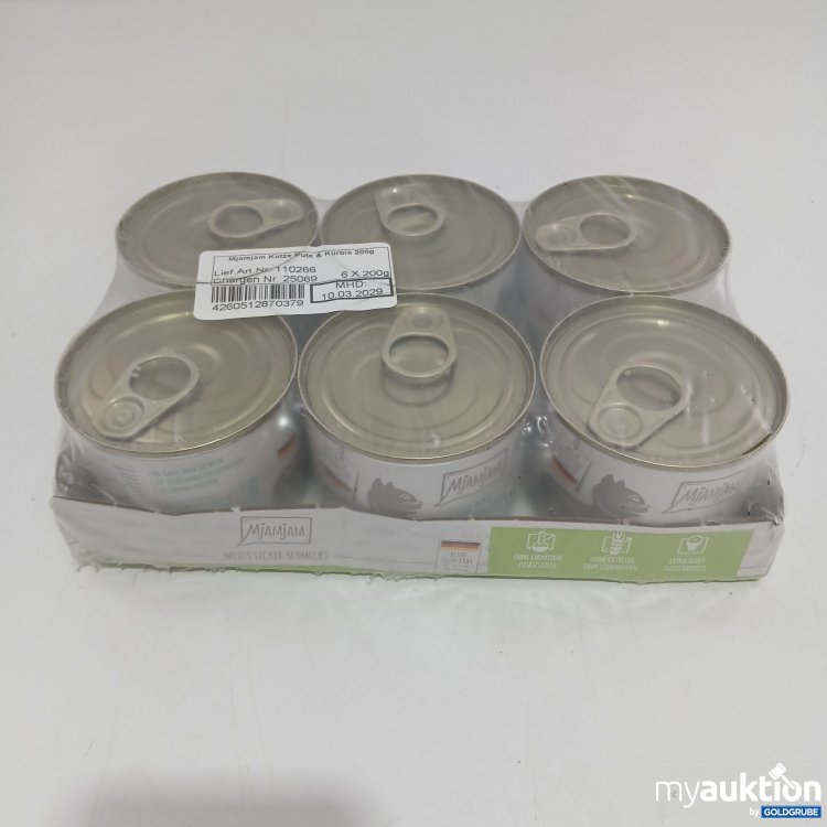 Artikel Nr. 852066: Mjamjam Katze Pute & Kürbis 6x200g