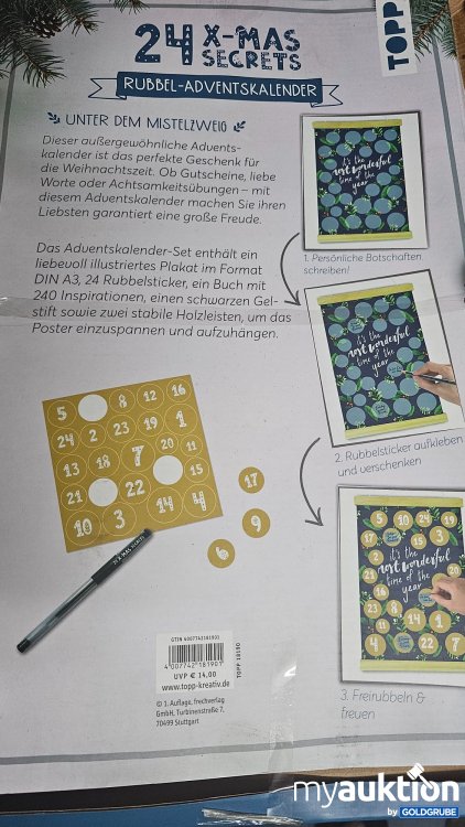 Artikel Nr. 397067: Topp Rubbel-Adventskalender zum selber gestalten