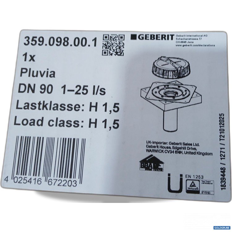 Artikel Nr. 443067: Geberit Pluvia 359.098.00.1 DN90 