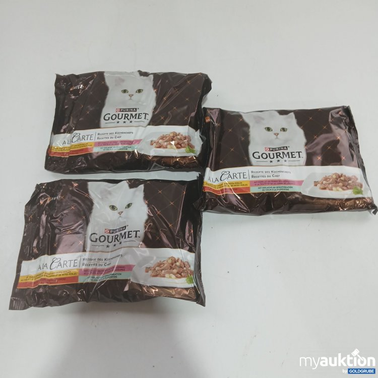Artikel Nr. 852067: Gourmet Katzenfutter 3er Pack x4 Stück x85g