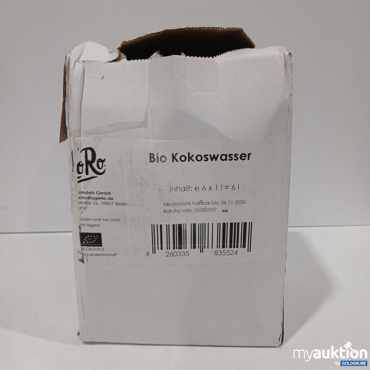Artikel Nr. 869067: KoRo Bio Kokoswasser 6x1l 