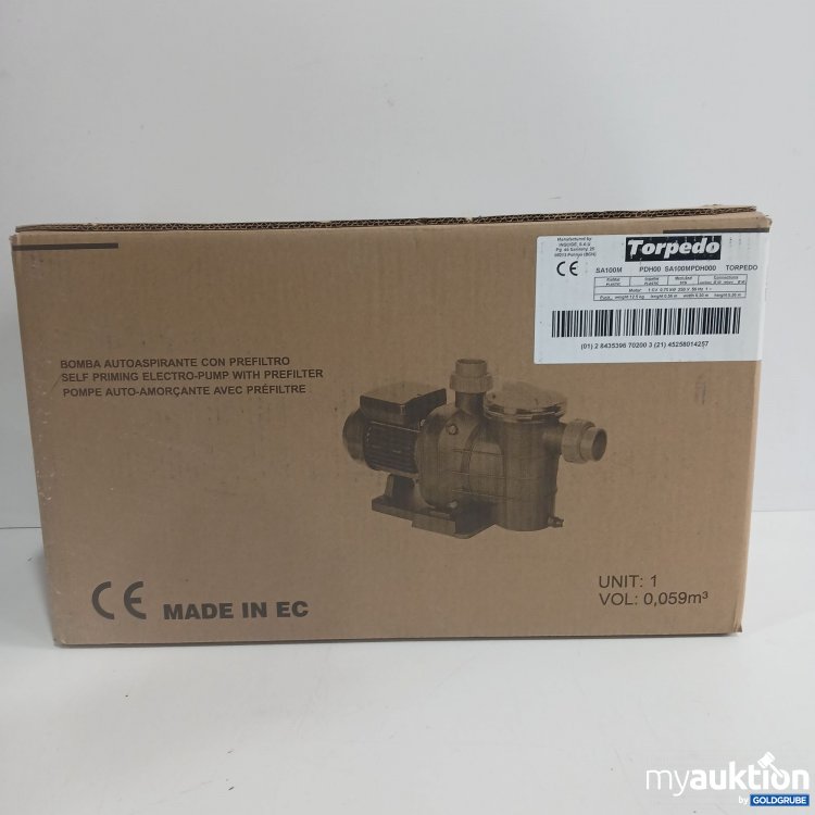 Artikel Nr. 876067 Artikel Nr. 876067: Torpedo Self Priming Electro-Pump with Prefilter SA100MPDH000