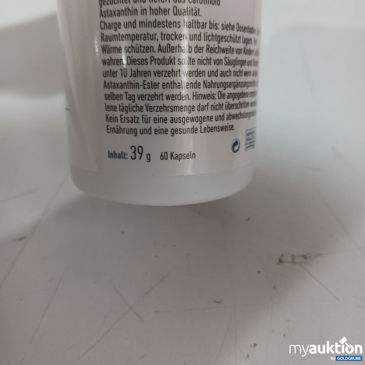 Artikel Nr. 971067 Artikel Nr. 971067: Biogena Astaxanthin 4 mg 60 Kapseln 39g