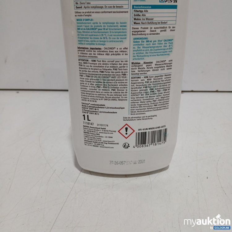 Artikel Nr. 464068 Artikel Nr. 464068: Bayrol Calcinex 2in1 Sequestrant Calcaire & Métaux 1L