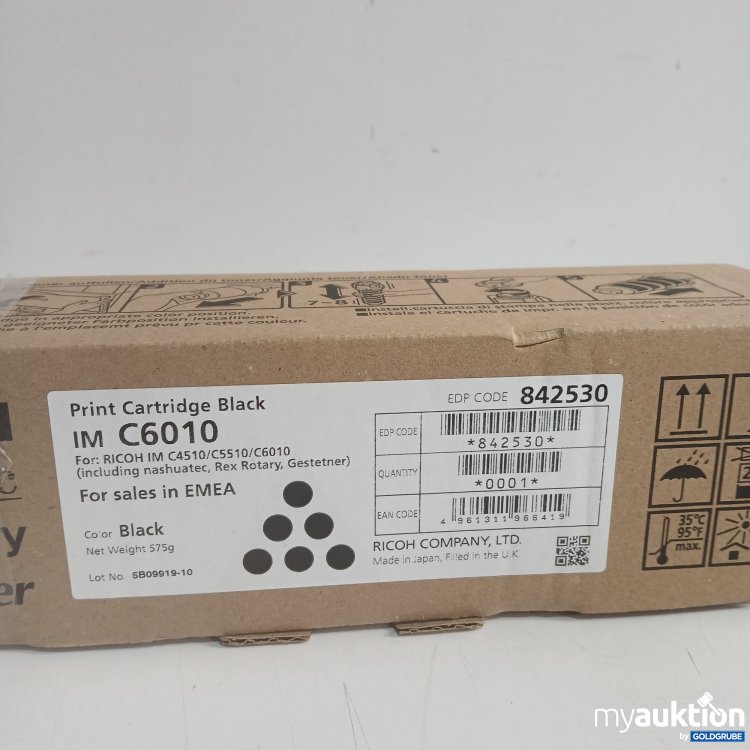 Artikel Nr. 888069 Artikel Nr. 888069: Ricoh Print Cartridge Black IM C6010 Black 575g