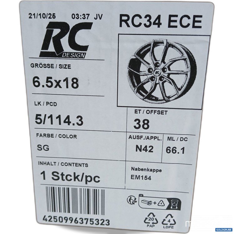 Artikel Nr. 967069: RC Desing RC34 ECE 6.5x18 5/114.3 