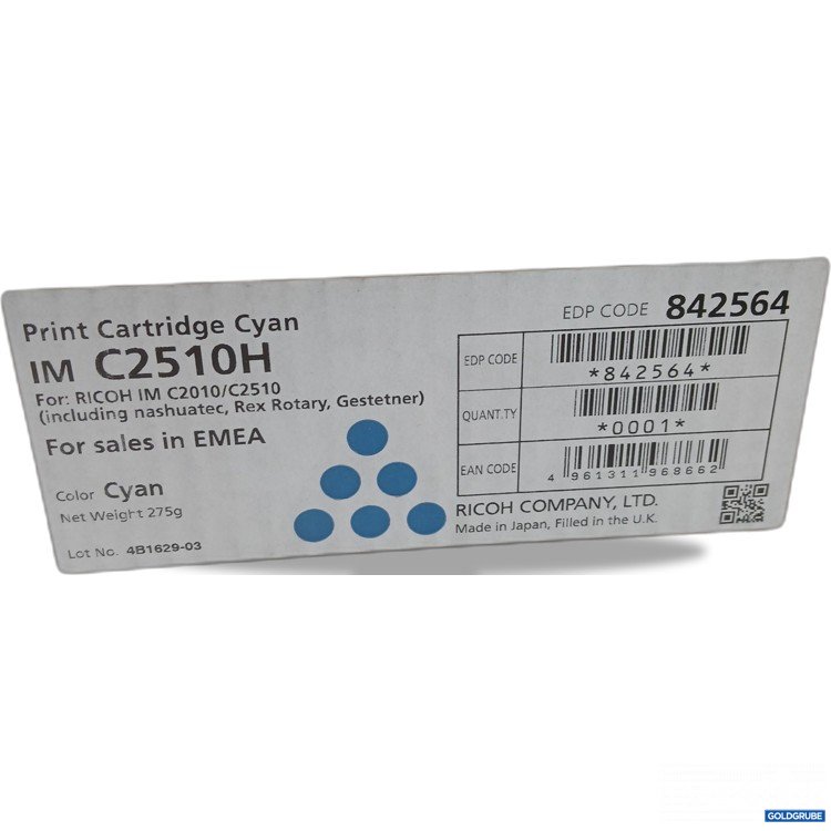 Artikel Nr. 888070 Artikel Nr. 888070: Ricoh Print Cartridge Cyan IM C2510H 275g