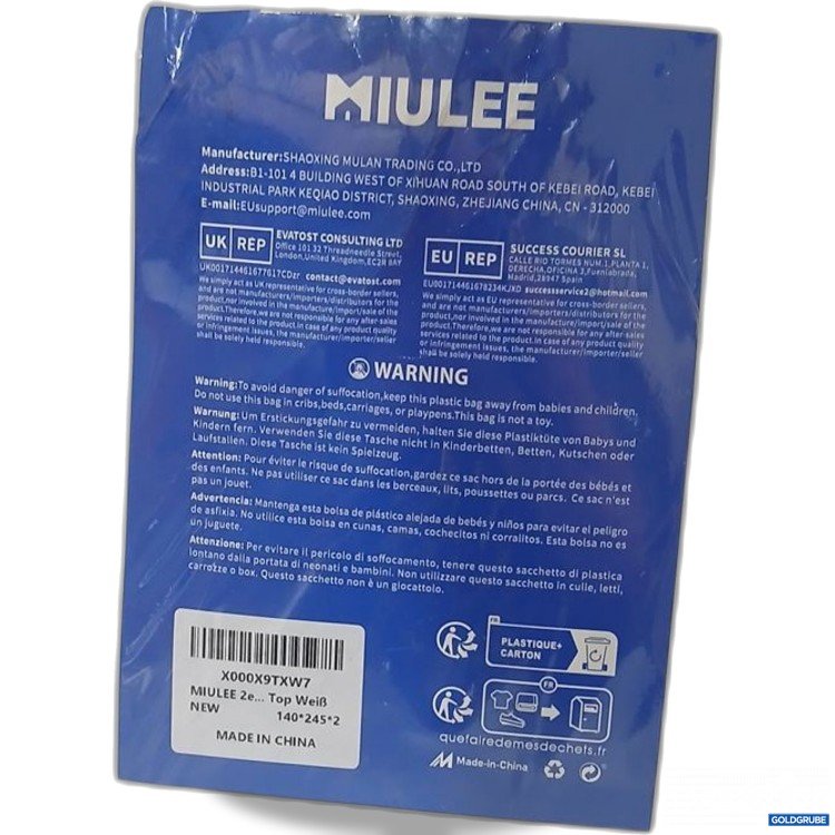 Artikel Nr. 930070 Artikel Nr. 930070: MIULEE Gardiene mit ösen Weiß 140x245 cm 2stk