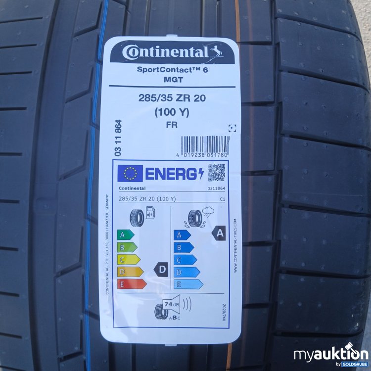 Artikel Nr. 441071: Continental SportContact 6 MGT 285/35 ZR 20 100Y FR