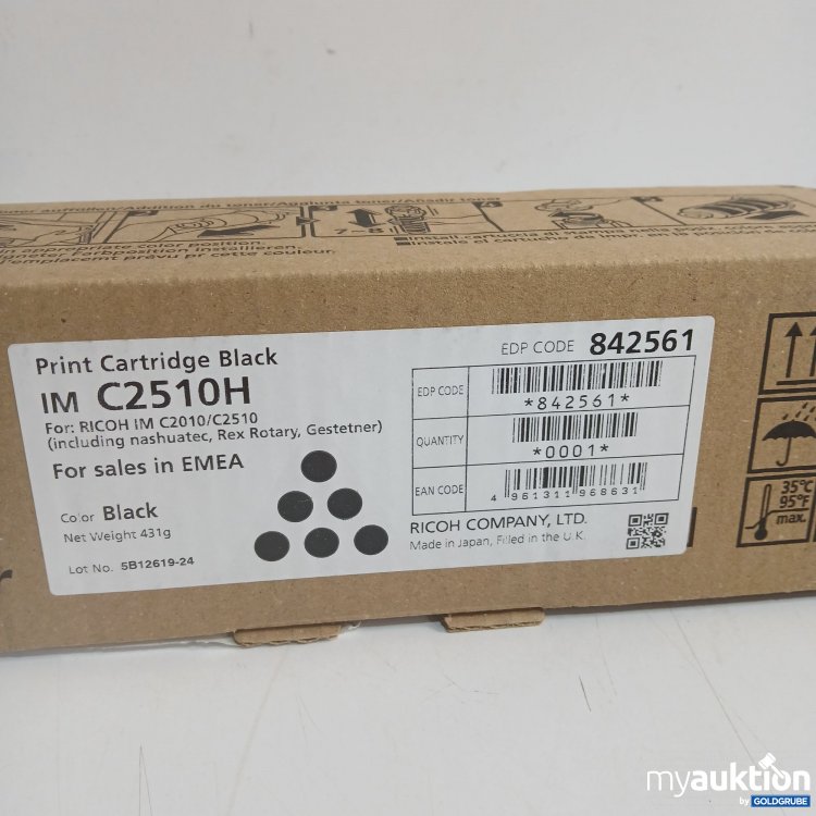 Artikel Nr. 888071 Artikel Nr. 888071: Ricoh Print Cartridge Black IM C2510H 431g