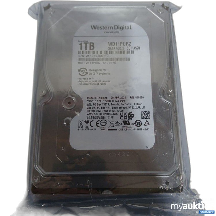Artikel Nr. 920072: Western Digital WD10PURZ 1 TB