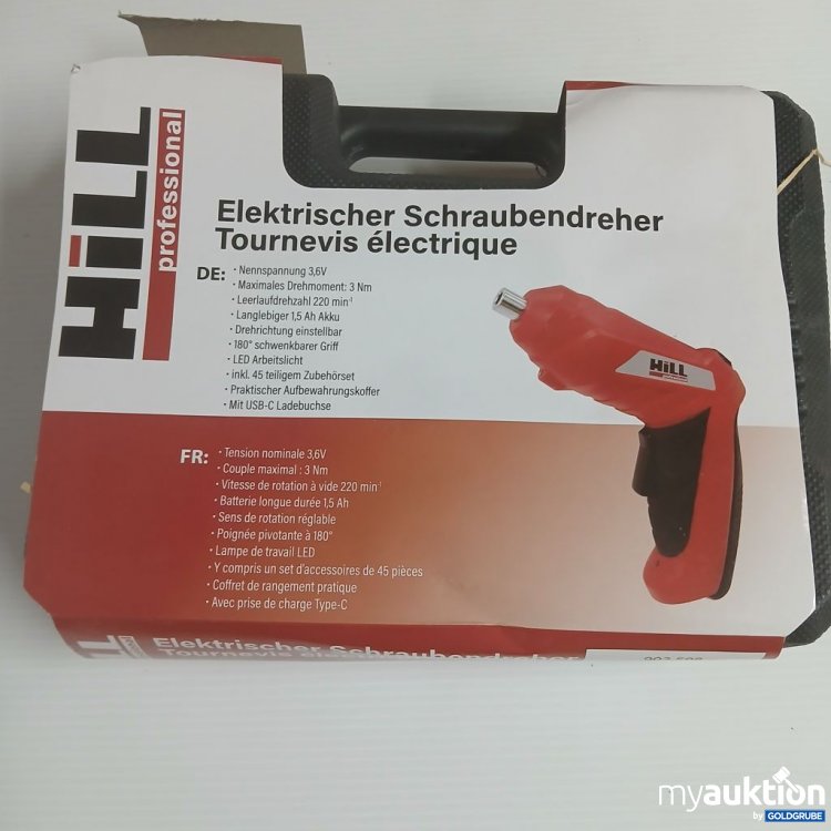 Artikel Nr. 922072: HILL Elektrischer Schraubendreher 3.6 V