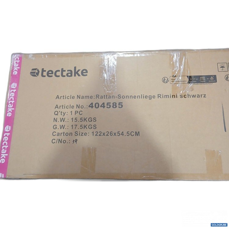 Artikel Nr. 994072: Tectake Rattan-Sonnenliege Rimini schwarz 404585 