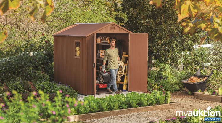 Artikel Nr. 354073 Artikel Nr. 354073: Gartenhaus Keter Darwin 4,6 m² 6x8 inkl. Fußboden 183 x 244 cm