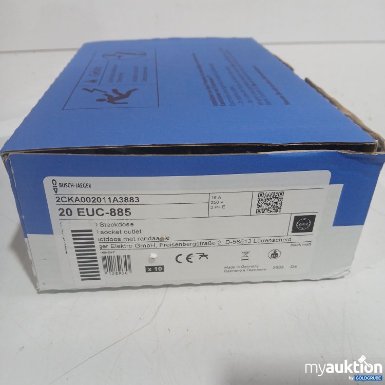 Artikel Nr. 447073: Busch Jaeger Schuko Steckdose 10Stk 20 EUC-885  
