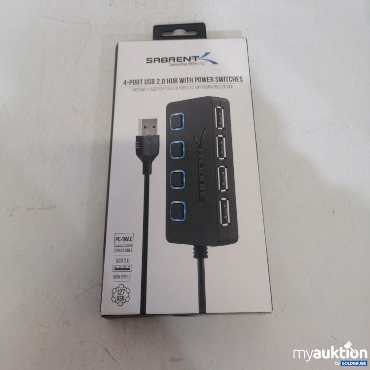 Artikel Nr. 673073: Sabrent 4-Port USB 2.0 Hub with Power Switches 