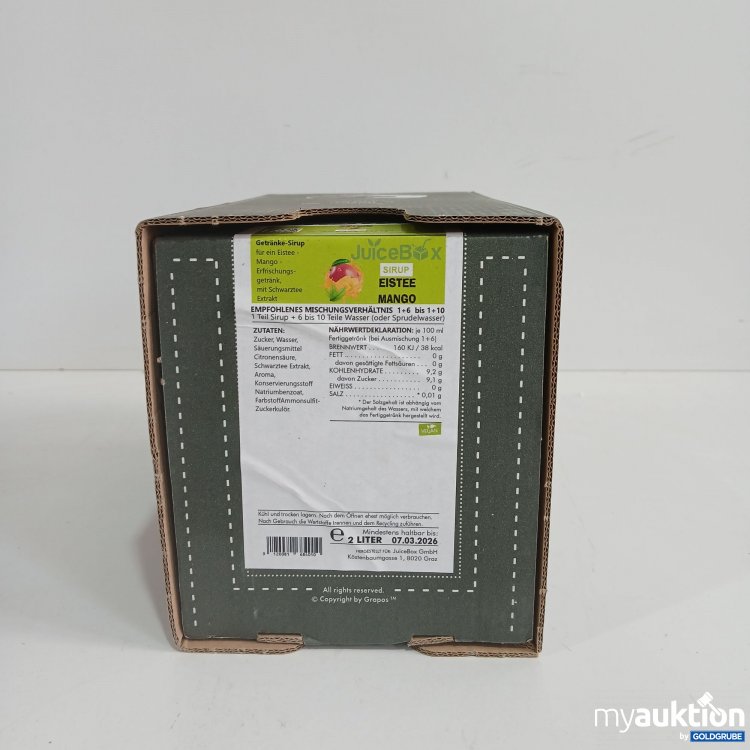 Artikel Nr. 816073 Artikel Nr. 816073: Juice Box Sirup Eistee Mango 2L