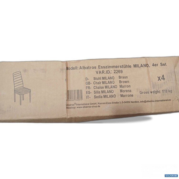 Artikel Nr. 882073: Albatros Esszimmerstühle Milano 4er Set braun 2269 