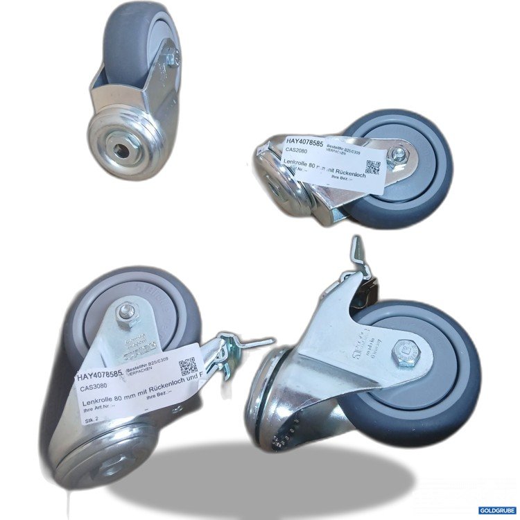 Artikel Nr. 888073 Artikel Nr. 888073: Lenkrolle 80mm mit Rückenloch