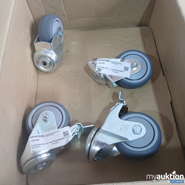 Artikel Nr. 888073 Artikel Nr. 888073: Lenkrolle 80mm mit Rückenloch