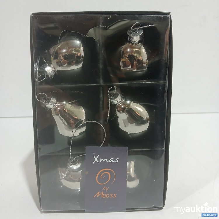 Artikel Nr. 929073: Xmas organic balls anthracite 6Pieces 2x3shapes ø6cm 
