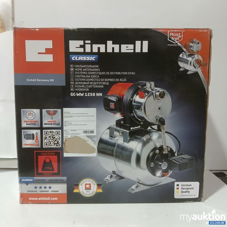Artikel Nr. 980073 Artikel Nr. 980073: Einhell Classic Hauswasserwerk, Art.No. 4173490, ca 585×300×537mm