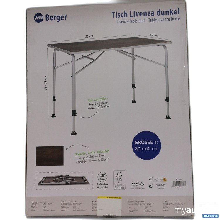 Artikel Nr. 885074: Berger Tisch Livenza dunkel 733410