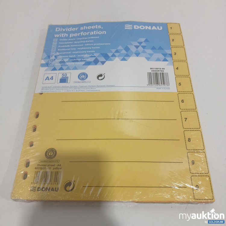 Artikel Nr. 883075: Donau Trennblätter A4 50 Stück 
