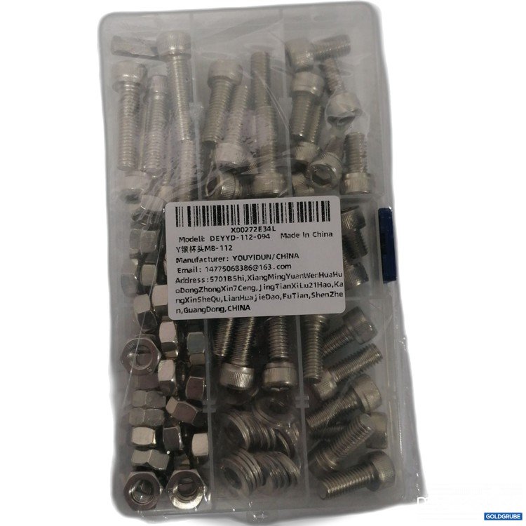 Artikel Nr. 898075: Hexagon socket Head Screw Nut Washer Set 112Stk