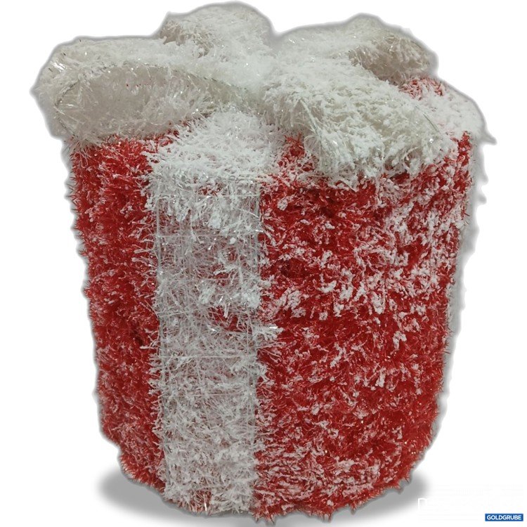 Artikel Nr. 960075: Weihnachtspaket rund  leuchtend 23x25cm