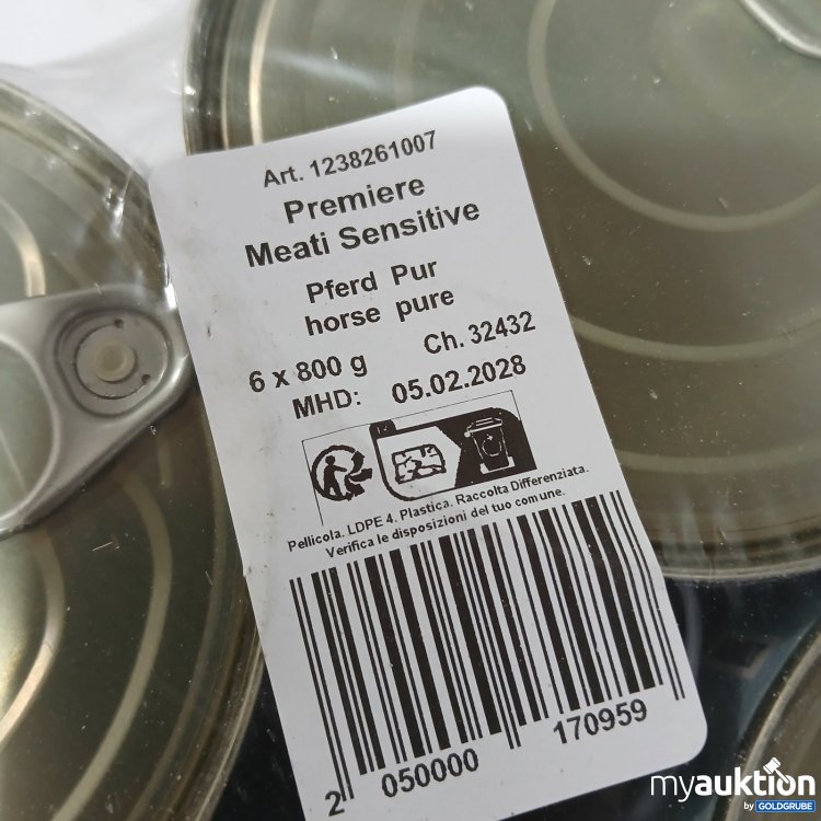 Artikel Nr. 467076: Premiere 6 x 800 g Meati Sensitive Pferd Pur