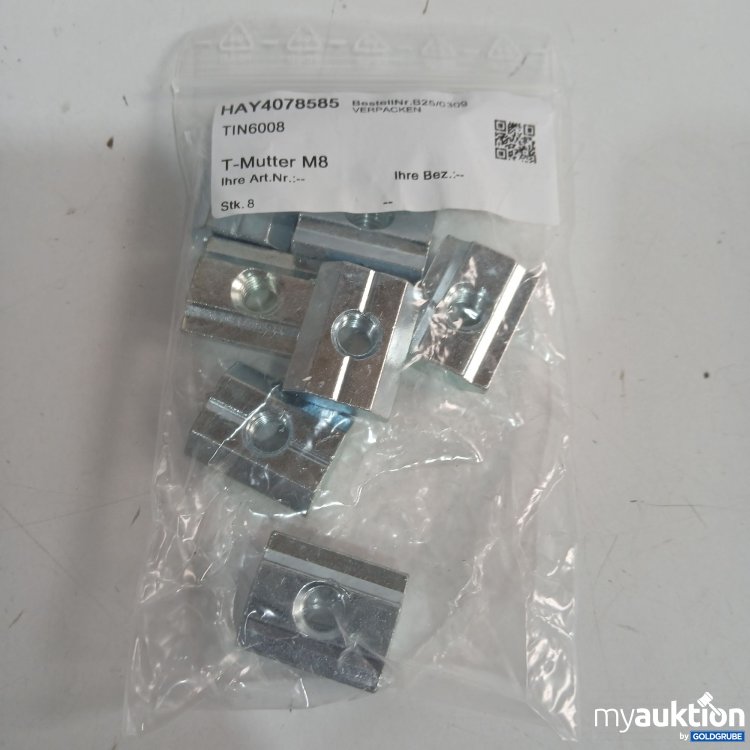 Artikel Nr. 888076 Artikel Nr. 888076: T-Mutter M8 8x