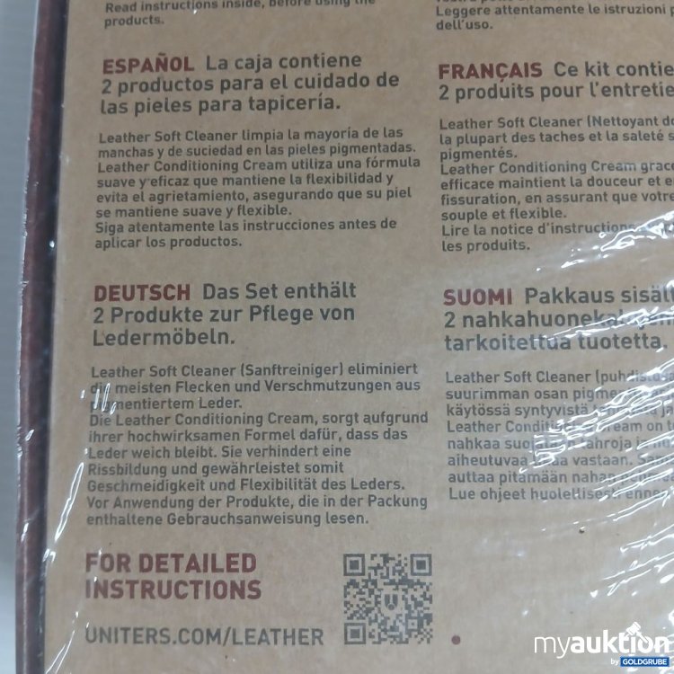 Artikel Nr. 922076: Uniters Leather Care Set Reinigung und Pflege